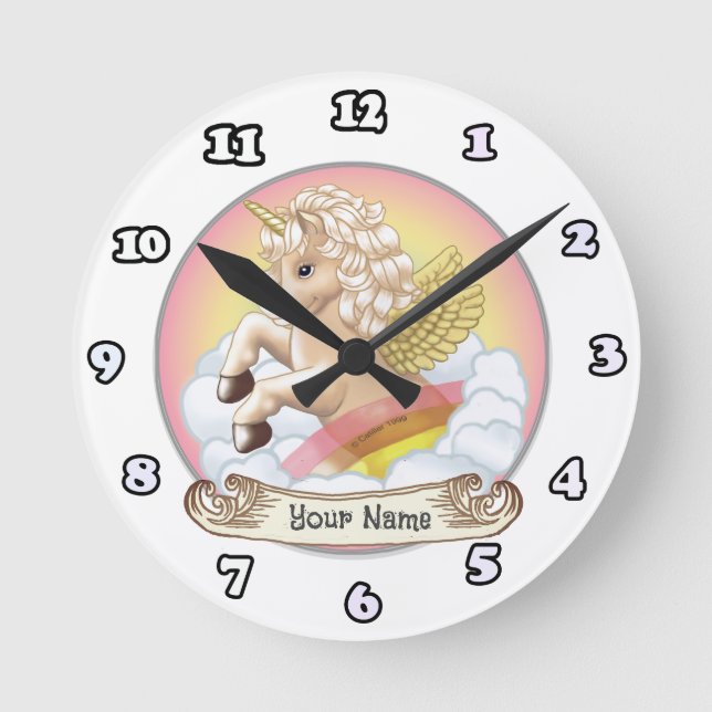 Relógio Unicórnio do Baby Rainbow (Frente)