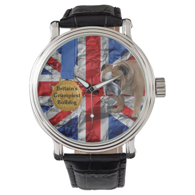 Relógio Union Jack English Bulldog Watch (Frente)