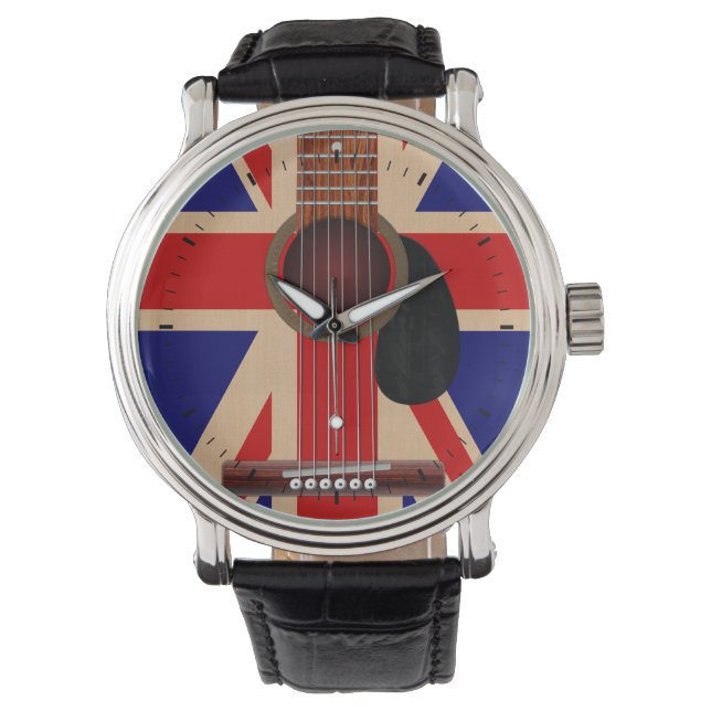 Relógio Union Jack Guitar (Frente)