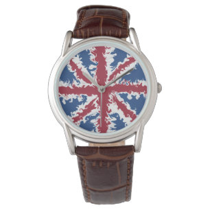 Relógio Union Jack Liquid Art