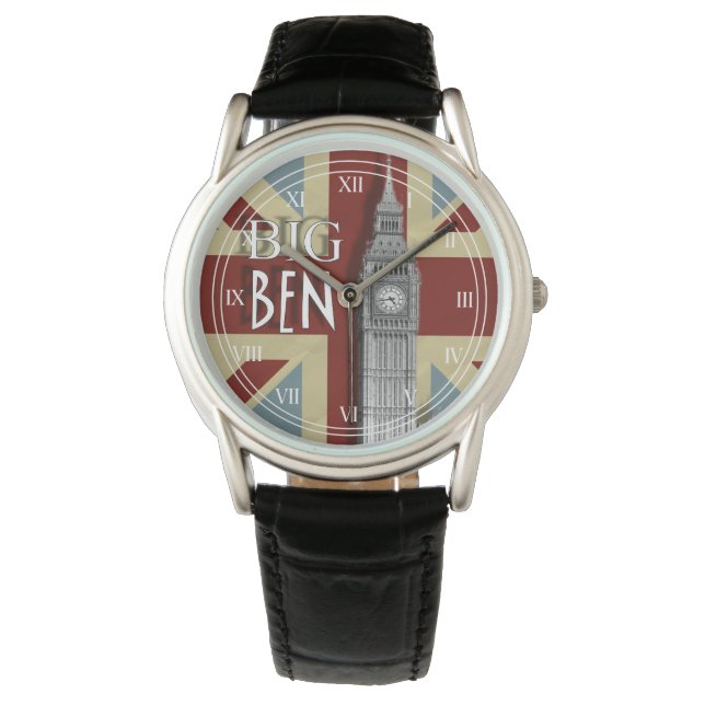 Relógio Union Jack London Big Ben Wrist Watch (Frente)