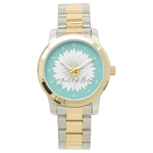 Relógio Unisex Bonito de Teal, Unisex De Dois Toneladas