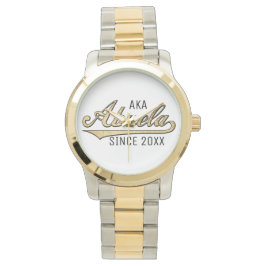 Relógio Unisex Oversize Two-Tone Watch Abuela