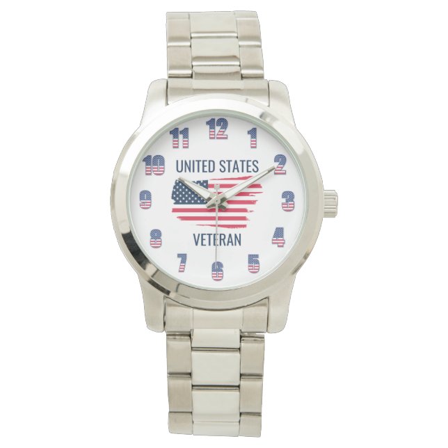 Relógio United States Veteran Silver Bracelet Watch (Frente)