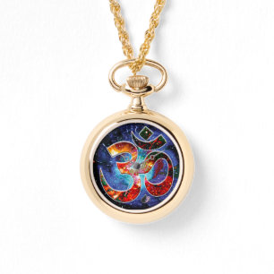 Relógio Universal OM Asana Necklace Watch