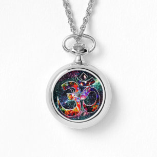 Relógio Universal OM Karma Necklace Watch