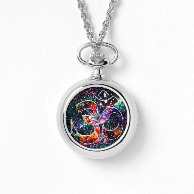 Relógio Universal OM Karma Necklace Watch (Frente)