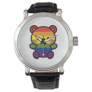 Relógio Ursinho Arco-Íris Kawaii - Uma Esmagada LGBTQ+ Org
