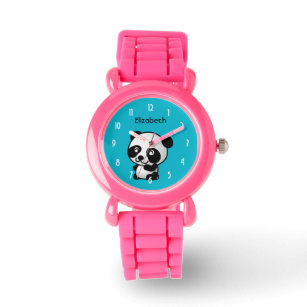 Relógio Urso de Panda Branco e Preto Personalizado