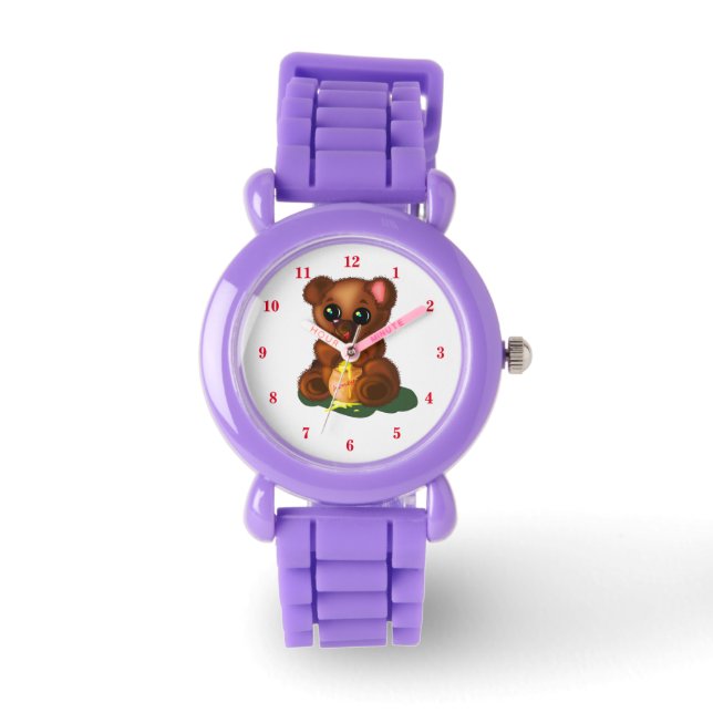 Relógio Urso Fofo para Crianças (Frente)