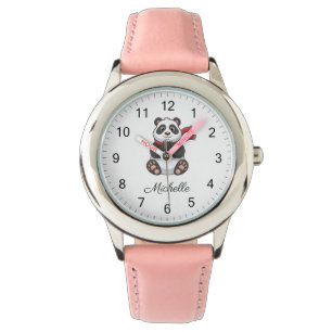Relógio Urso Panda Fofo Personalizado Fashion