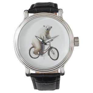 Relógio Urso Polar Na Bicicleta