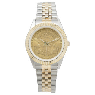 Relógio US Liberty Dourado Coin $20 em Deus nós confiamos