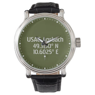 Relógio USAG Ansbach Latitude Longitude 