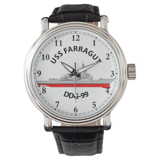 RELÓGIO USS FARRAGUT - DDG-99 - ARLEIGH BURKE WATCH (Frente)