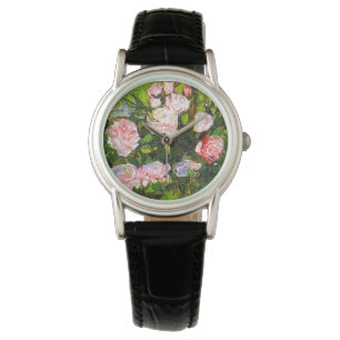Relógio Van Gogh ainda vive com rosas rosa