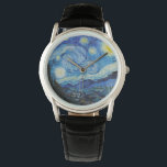 Relógio Van Gogh Starry Night. Impressionismo arte de vint<br><div class="desc">O relógio Van Gogh "The Starry Night".</div>