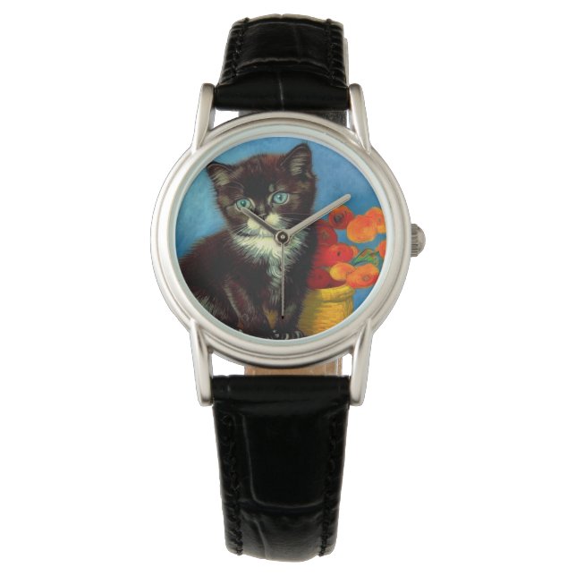 Relógio Van Gogh Tuxedo Cat (Frente)
