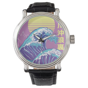 Relógio Vaporwave Kanagawa Excelente