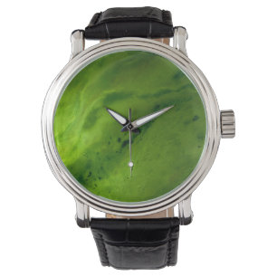 Relógio verde do jade