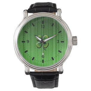 Relógio Verde Quatro Folha