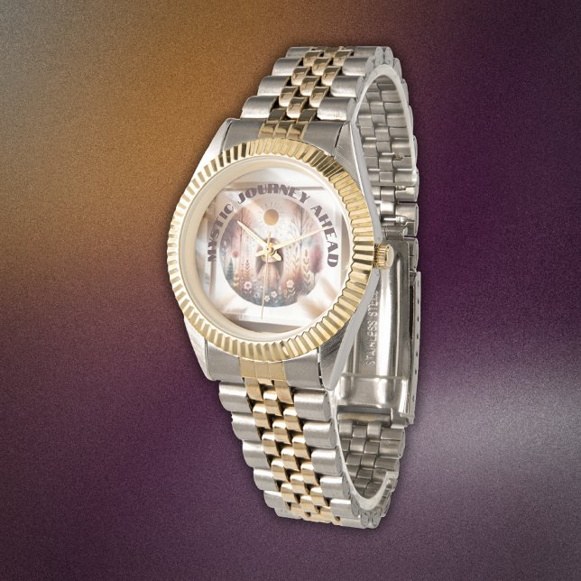 Relógio Viagem Mística à Frente, Boho em castanho e preto  (Criador carregado)