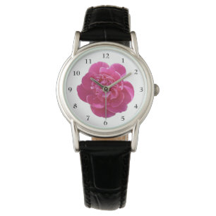 Relógio Vibração da Flor de Pêonias Rosa Rosa
