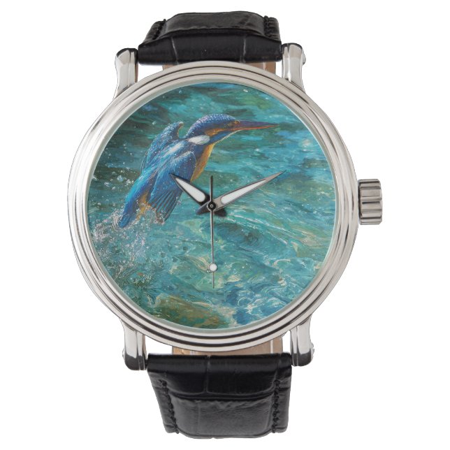 Relógio Vibrant Kingfisher Aqua Nature Watch (Frente)