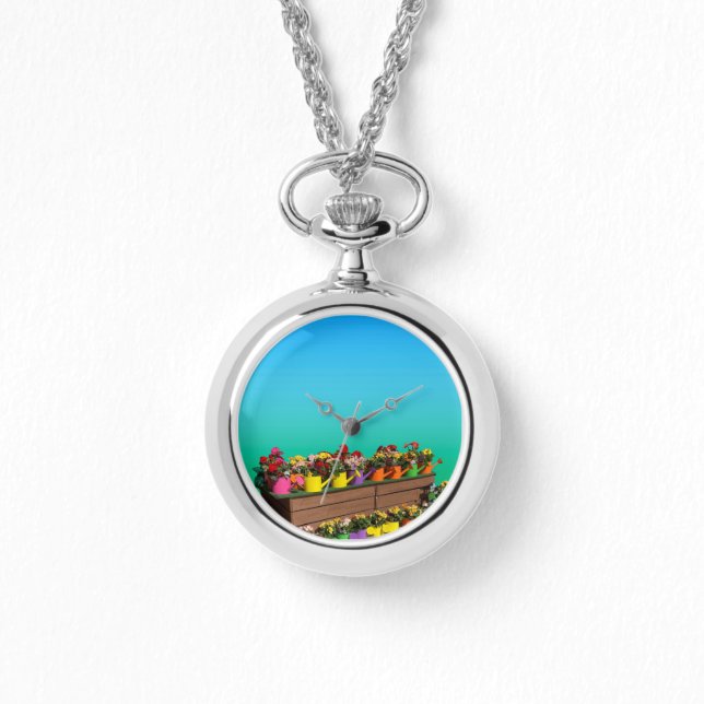 Relógio Vibrant Spring Flowers (Frente)