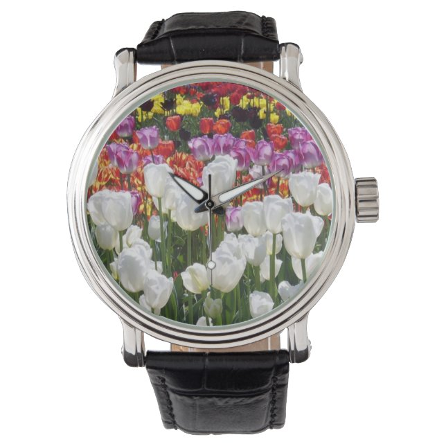 Relógio Vibrant Spring Garden Floral Watch (Frente)