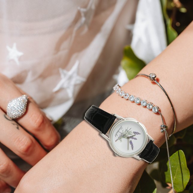 Relógio Vida Herbal: Lavanda, personalizável (Criador carregado)