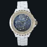 Relógio Vincent Van Gogh Almond Blossoms Assista Azul Escu<br><div class="desc">Aproveite a aparência romântica das flores de amêndoa de Vincent Van Gogh com esquemas de cores atualizados.</div>