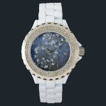 Relógio Vincent Van Gogh Almond Blossoms Assista Azul Escu<br><div class="desc">Aproveite a aparência romântica das flores de amêndoa de Vincent Van Gogh com esquemas de cores atualizados.</div>