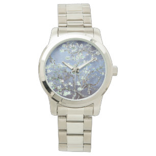 Relógio Vincent Van Gogh Almond Blossoms Cinza Blue WAtch