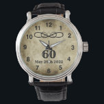 Relógio Vintage 60th Birthday Mens Watch<br><div class="desc">Vintage 60th Birthday Mens Watch</div>