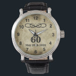 Relógio Vintage 60th Birthday Mens Watch<br><div class="desc">Vintage 60th Birthday Mens Watch</div>