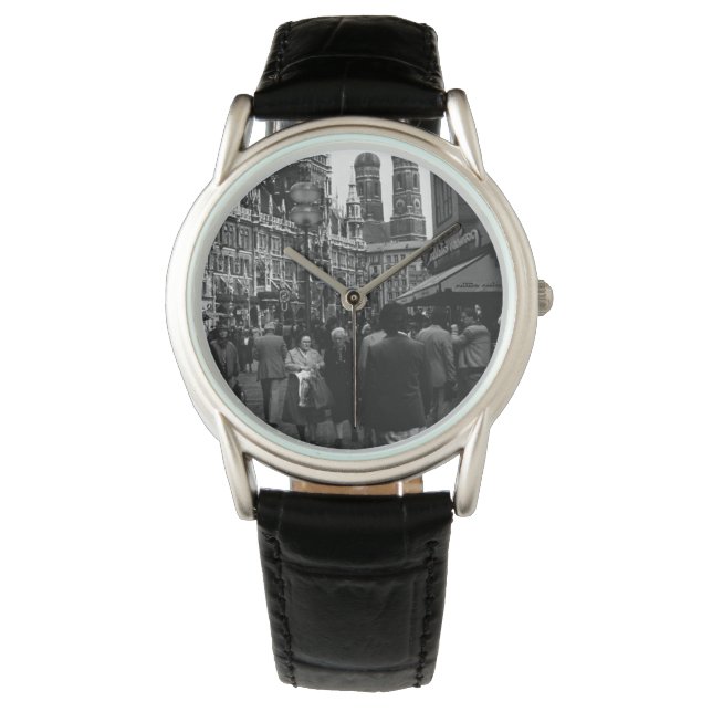 Relógio Vintage Alemanha Munique Frauenkirche Frauenplatz  (Frente)