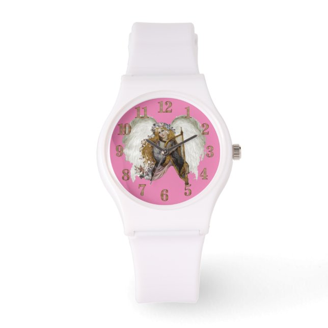 Relógio Vintage Angel Com Harp Watch (Frente)