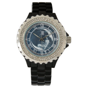 Relógio Vintage Art Nouveau Mulher do Crescent Moon Watch