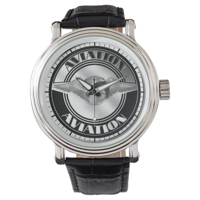 Relógio Vintage Aviation Art (Frente)