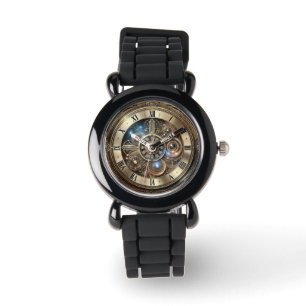 Relógio Vintage Clock Steampunk - Engrenagem Mecânica Eleg