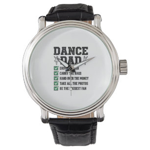Relógio Vintage Dance Pai Lista de Verificação de Camiseta