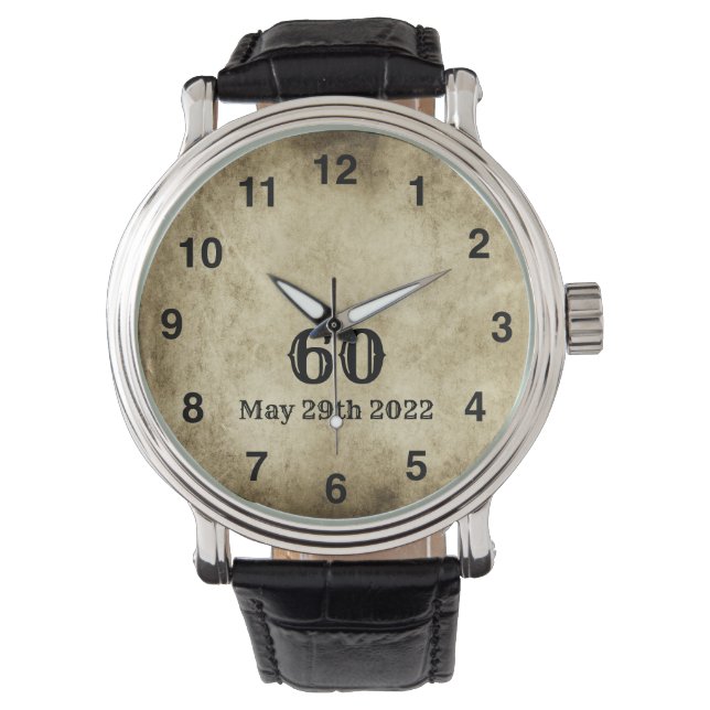 Relógio Vintage de Aniversário de 60 anos (Frente)