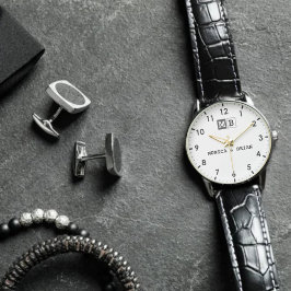 Relógio Vintage Elegant typography monogram couples