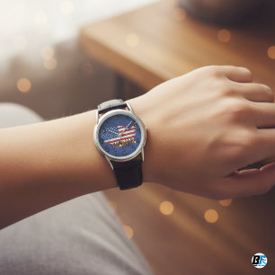 Relógio Vintage Flag Dourado Turmp 2025 - A Eterno Tribute