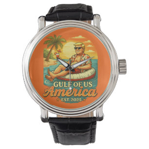 Relógio Vintage Funny Trump América Golfo 2025