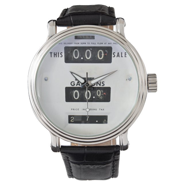 Relógio Vintage Gas Pump Face (Frente)