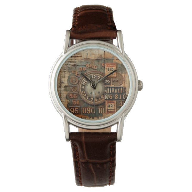 Relógio Vintage Industrial Grunge Watch (Frente)