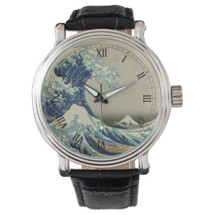 Relógio Vintage Japonês Art, The Excelente Wave by Hokusa