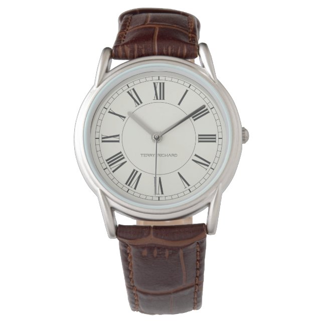 Relógio Vintage Nome retropersonalizado (Frente)